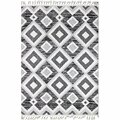 Bashian 3 ft. 6 in. x 5 ft. 6 in. Navajo Collection Polyester & Polypropylene Pwr Loom Area Rug Blk/Ivry N114-BKIV-4X6-NAV105